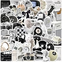 100 Zwarte Y2K Stickers – 3-6 Cm, Waterdicht, Slijtvast – Voor Notebook, Waterfles, Bagage, Skateboard – Retro Design