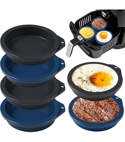 6 stuks eiervorm, siliconen bakvorm, rond, 10 cm diameter, eierpan voor