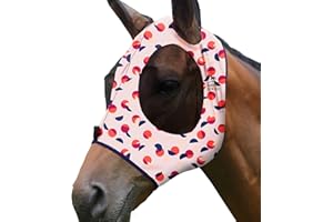 Harrison Howard, Máscara elástica antimoscas súper cómoda, con gran espacio para los ojos, con protección UV, transpirable, suave con la piel, Tejido de puntos