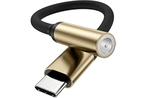 ENVEL USB C to 3.5 mm Stereo Audio Adapter, TRRS 4-Pin Microphone, Supports External USB C Sound Card, Stereo AUX Adapter for Phone Headset, PS4, PC, Laptop, Desktops, Speaker, Metal Housing(Rose Gold)