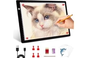 IVAOOZE tablette lumineuse a4,table lumineuse dessin magnétique A4,light box intensité variable,avec câble de type C, tablette dessin pour peinture, diamond painting, croquis,tatouage