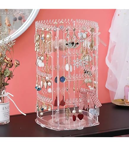 Porte Bijoux Rangement Bijoux Pliable Support Bijoux Presentoir Boucle