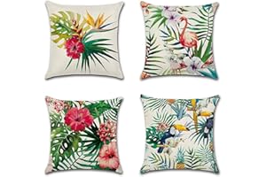 ARVOV Housse de Coussin d'extérieur, Housse de Coussin de Jardin, Housse de Coussin de Plante Verte, Housse de Coussin imperméable avec revêtement - 18 * 18 Pouces