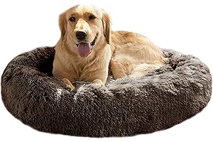 Mirkoo Fluffy Luxe Pet Bed for Dogs & Cats, Anti-Slip, Waterproof Base, Machine Washable, Durable – 5 Colors Available