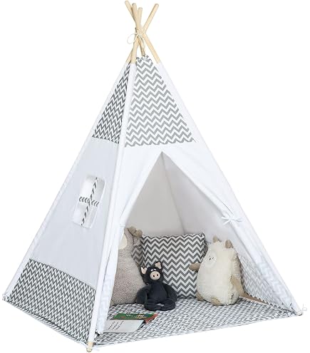 TISHITA Tipi de Jeu pour Enfants Tente de Jeu pour Enfants Maisonnette pour Garçons Filles Rose
