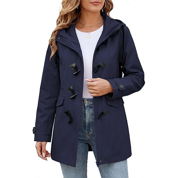 Vancavoo Overgangsjas voor dames, elegante jas, lente, herfst, outdoor
