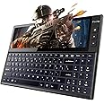 Fagomfer FICIHP K1 12.6" Portable Monitor Touchscreen Keyboard, 98 Keys, USB-C, RGB, Scissor Switch, QWERTY, Ambidextrous, Plastic, Not Water Resistant, Compatible with Laptop, Tablet, Smartphone, PC