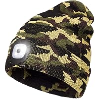Idyllicomfort LED Beanie Hat USB Rechargeable Hands Free