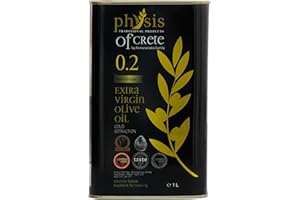 Physis of Crete 0.2 Oliwa Extra Virgin z Krety | Naturalna | Zimnotłoczona | Niska kwasowość | Idealna do sałatek i gotowania | 1 L