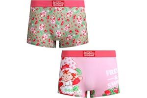 COCO BRANDS Womens Boy Shorts - 2 Pack Peanuts Snoopy Betty Boop Bratz Strawberry Shortcake Underwear Boxer Shorts (S-XL)