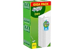 ‎SWIFFER Swiffer Bodenwischer Boden Staubtücher Nachfüllpack 80 Tücher, Nimmt 3X Mehr Staub & Haare Auf Und Schließt Diese EIN Im Vgl. Zu Einem Herkömmlicher Besen
