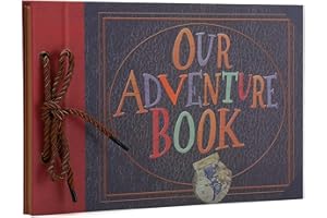 AIOR Adventure Book Album Fotografico, Scrapbooking Album Foto 80 Pagine, Fai da te Guestbook Anniversario Matrimonio, Regalo Compleanno per Donna Ragazza (B)