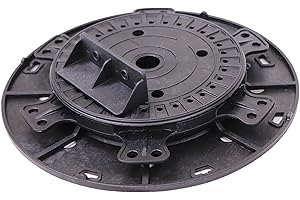 Gartenwelt Riegelsberger Supporto Regolabile per travetti PRO Supporto per terrazza Supporto per piedistallo per Legno WPC Alluminio BPC Legno Duro sottostruttura Regolabile in Altezza 40-64 mm