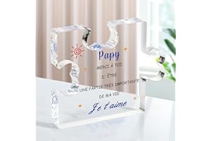 KARYLLENA Cadeau Papy Plaque Acrylique Fete des Grand Pere, Cadeau Grand Pere, Original Idee Cadeaux Papi Anniversaire, Idee Cadeaux Fête Des Papy Noel Anniversaire Nouvel An Paques Pour Grand Père