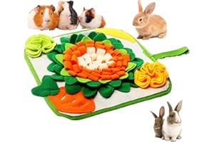 YcsRnn Ferret Toys, Snuffle Mat for Rabbits Guinea Pig, Interactive Feeding Toys for Small Animals, Boredom Breaker Rabbit Enrichment Toy, 30 * 30cm Felt and Polar Fleece