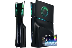 Cover Plates for P5 Slim Disc Edition with RGB Light Strip and Dust Filter, DOBEWINGDELOU 400+ Effects LED Light Console Faceplate Replacement Shell DIY Decoration Kit Accessories Black