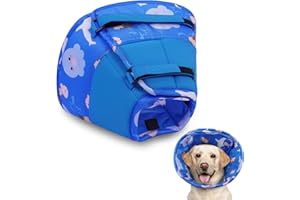 Hjumarayan Soft Dog Cone - Cones after Surgery Soft, Buster Collars for Dogs, Cone for Dogs Prevent Licking, Comfy Recovery Collars, Medical Neck Collar to Stop Licking Wound (Dark Blue M)