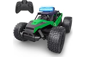 ZERO-G ROADSTER Voiture Telecommandé Tout Terrain Jouet Enfant, Voiture Radiocommandé Voiture Téléguidée de Course Rapide avec LED Véhicules RC Camion Cars Jeux Extérieur Intérieur Cadeau Garçons Filles 6 À 14 Ans