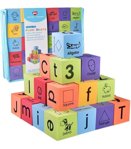 Goujfol Jouet en Bois, Jeux Montessori Enfant Animaux Bloc Empiler, Parcours Motricité bébé Jouets D'activité Et De Développement, De L'équilibre Jeu Educatif Cadeau pour Garcon Fille 2 3 4 Ans