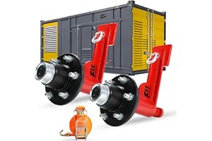 Fistihon Shipping Container Wheels 6-Lug Wheels, Heavy-Duty Shipping Container Axles with Heavy Duty Ratchet Tie Down, Fully Assembled, for containers up to 40', 8000lb Bearing weight, 2 Pack