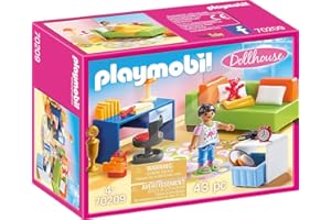Playmobil 70209 Chambre d'enfant avec canapé-lit - Dollhouse - La Maison Traditionnelle - Chambre d'adolescente - pour aménager la Grande Maison - Dès 4 Ans