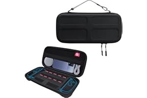 WINDFROMORT Etui dla 2025 Nintendo Switch 2-konsola, Etui podróżne z 10-grami kasetami, Ochronna przenośna twarda powłoka dla 2025 Nintendo Switch 2-konsola i akcesoria, czarny
