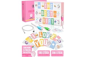 TRICASE Zwycięzca testu LED Lightbox z literami – podświetlana kaseta A4 ze zmianą koloru, zestaw MEGA wraz z 173 literami, 85 kolorowych emotikonów, kabel USB 1,5 m, pilot zdalnego sterowania ze ściemniaczem, idealna dekoracja na prezent