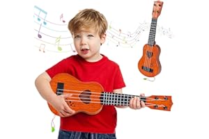 ZEPHYRHOME Ukulele Bambini Chitarra Giocattolo con 4 Corde Regolabili e Plettro Mini Chitarra Educativa Strumento Musicale per Apprendimento Precoce per Bambini Ragazzi Ragazze Regalo per Compleanno o Natale44cm