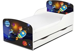 Price Right Home Space Rocket Design MDF Toddler Bed With Storage