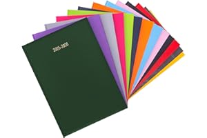 Evelay 2025 2026 Academic Diary A4 Page A Day Mid Year Hardback Planner Organiser for School Student Teacher Office (A4, Bottle Green)