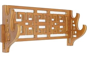 EFORLIFE Support de Katana en bambou, présentoir pour épées de samouraï et wakizashi, fixation murale.