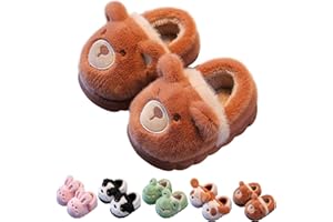 KEYUSHOP Kids Slippers Girls Boys Slippers for Toddler Cute Cartoon Animal Slipper Winter Plush Warm House Shoes Slip-On Comfy Preppy Slippers Indoor Outdoor
