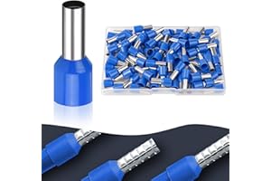 Flintronic Cosse a Sertir, Cosses Electriques a Sertir, 100 PCS Connecteur Electriques Isolées 16mm², Connecteurs de Bornes à Fil, Kits Bornes et kits pour Automobiles Électriciens (Bleu)
