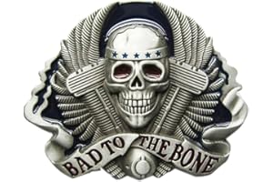 JEANSFRIEND New Vintage Enamel Skull Hebilla del cinturón Belt Buckle BUCKLE-SK038