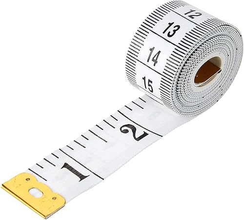 Woodland Leathers Dual Sided Durable Measuring Tape for Body and waist Measure includes free BMI weight control app and eBook, Clothes Fabric Sewing Tape Made Of Flexible Fiber Glass