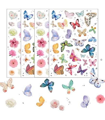 1000 Sticker 1000 Stück Schmetterling Sticker Roll Produktbild-Vorschau 9