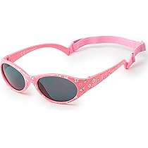 Occhiali Da Sole Polarizzati Per Bambini - UV400, Fascia Regolabile, Lilla Con Fiori - Foto 5