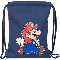 Sac Sport Enfant Sac Sport Mario Enfant 28x41.5x21cm - Super Mario Léger - École Gym Piscine Voyage Sac école Garçon Super Mario