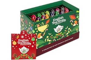 ‎ENGLISH TEA SHOP ETS - BIO Tee Adventskalender 2025 "Christmas Countdown" grün | Weihnachtskalender mit 24 Bio Tees | Perfekter Büro Adventskalender oder Geschenk