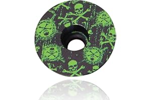 Eddwiin Bike Stem Cap-Aluminum Alloy Bicycle Headset Cap Headset Top Cap Stem Cover Bike Supplies for Mountain Bicycle(Green)