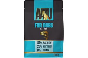 AATU 80/20 Complete Dry Dog Food, Salmon 10kg - Dry Food Alternaitve to Raw Feeding, High Protein. No Nasties, No Fillers.