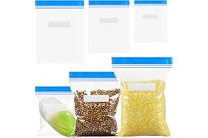 TIUGBJKGK 70 Stk Gefrierbeutel Wiederverwendbare Frischhaltebeutel mit Zipper,Gefriertüten mit Zipper,Sandwichbeutel Zip Lock Bags Aufbewahrungsbeutel für Gemüse Fleisch Lebensmittel Beutel(Klein/Mittel/Groß)