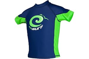 Kidz Swimmers Surf Boys Sun Protection Rash Vest UPF 50+ Estate Blue & Jasmine Green or Malibu Blue