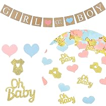 Kit De 12 Bannières En Papier Kraft Pour Révélation Du Genre - Fête Prénatale, Baby Shower Ou Baptême - 6