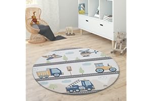 Paco Home Dywan Dzieciêcy Okr±g³y Dla Dzieci Dziewczyn. Ch³opcy Gwiazda Ksiê¿yc S³oñ Têcza, Rozmiar:? 150 cm Rund, Kolor: Wielokolorowy