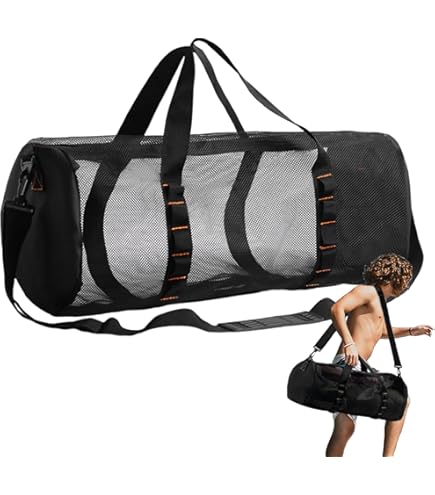 Sac De Plongée En Maille Respirant - Grand Format 58x27x27cm - Pour équipement De Plongée, Plage, Gym - Nylon Résistant