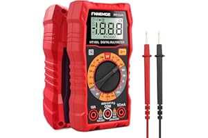 FNNEMGE Digital-Multimeter, Vielseitig Einsetzbar Zur Messung Von Wechsel-/Gleichstromspannung, Gleichstrom, Kapazität, Widerstand, Durchgang, Transistor (Diode) mit 2000 Zählungen.