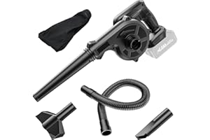 GGIKING Akku Laubbläser für Makita 18V(Ohne Akku), Kabelloser Gebläse 2-in-1 Elektrischer Laubbläser und Staubsauger Geeignet für Makita 18V für Schneeräumung Räumen von Einfahrten Terrassen