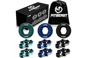 FitBeast Entrenador de Fuerza de Agarre, Ejercitador de Dedos, Fortalecedor de Antebrazo Kit - 9 Piezas, Fortalecedor de Agarre de Mano para Fuerza Dirigida, Alivio & Recuperación