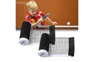 CAISYE 2 Pezzi Rete da Ping Pong, Rete da Tavolo di Ricambio Universale, Durevole e Portatile, Adatta per Uso Interno ed Esterno, 180cm x 15 cm